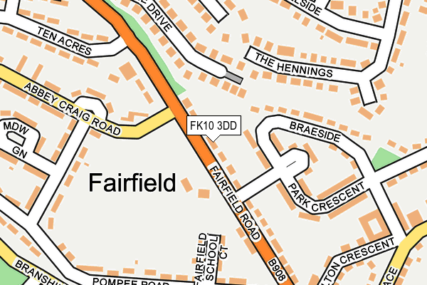 FK10 3DD map - OS OpenMap – Local (Ordnance Survey)