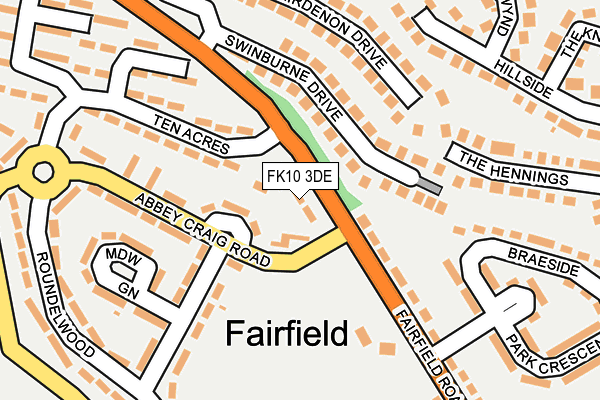 FK10 3DE map - OS OpenMap – Local (Ordnance Survey)