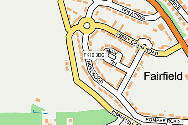 FK10 3DG map - OS OpenMap – Local (Ordnance Survey)