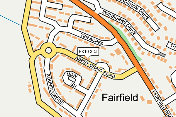 FK10 3DJ map - OS OpenMap – Local (Ordnance Survey)