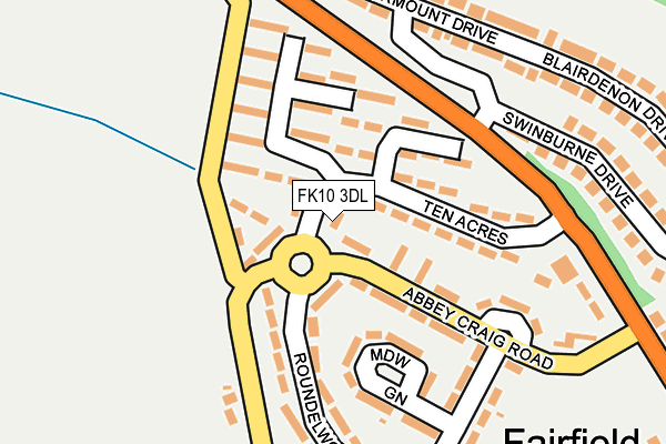 FK10 3DL map - OS OpenMap – Local (Ordnance Survey)