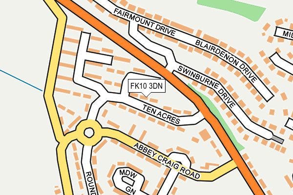 FK10 3DN map - OS OpenMap – Local (Ordnance Survey)
