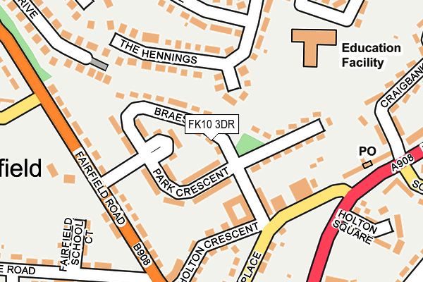 FK10 3DR map - OS OpenMap – Local (Ordnance Survey)