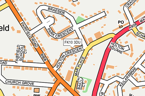 FK10 3DU map - OS OpenMap – Local (Ordnance Survey)