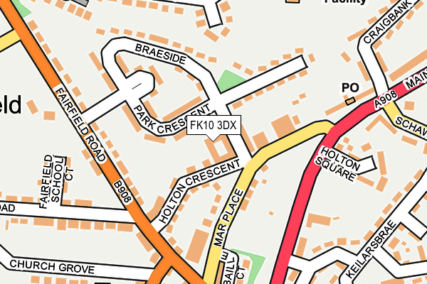 FK10 3DX map - OS OpenMap – Local (Ordnance Survey)