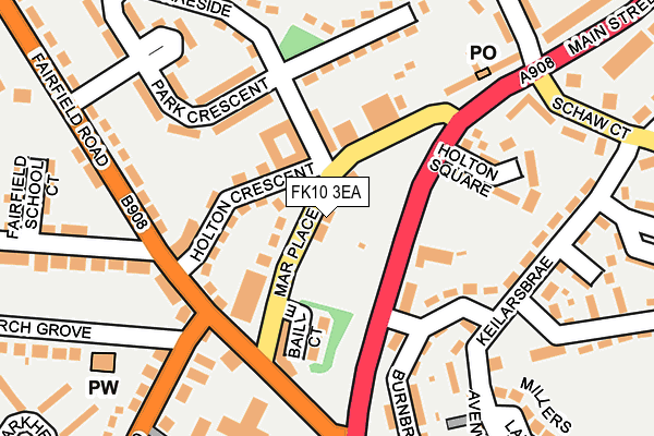 FK10 3EA map - OS OpenMap – Local (Ordnance Survey)