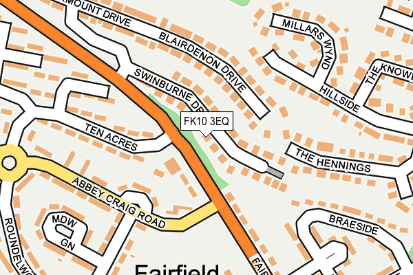FK10 3EQ map - OS OpenMap – Local (Ordnance Survey)