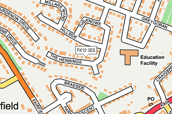 FK10 3ES map - OS OpenMap – Local (Ordnance Survey)