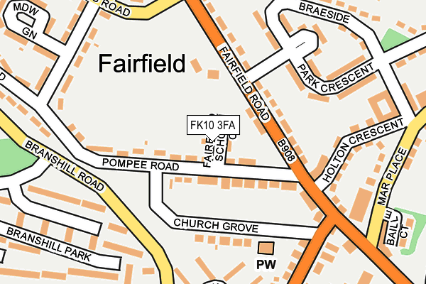 FK10 3FA map - OS OpenMap – Local (Ordnance Survey)