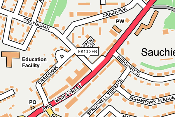 FK10 3FB map - OS OpenMap – Local (Ordnance Survey)