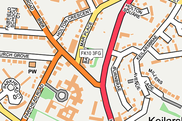 FK10 3FG map - OS OpenMap – Local (Ordnance Survey)