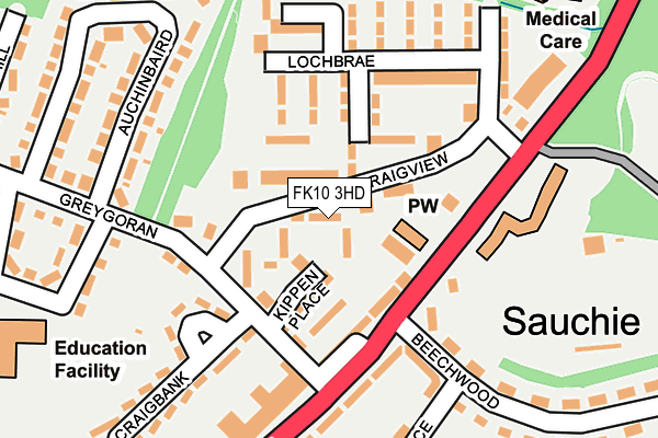 FK10 3HD map - OS OpenMap – Local (Ordnance Survey)