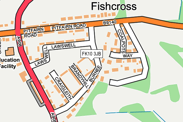 FK10 3JB map - OS OpenMap – Local (Ordnance Survey)