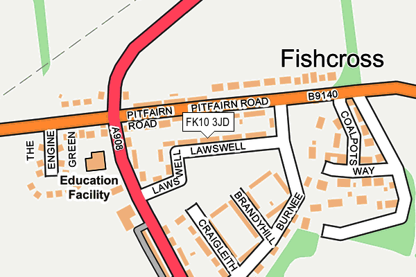 FK10 3JD map - OS OpenMap – Local (Ordnance Survey)