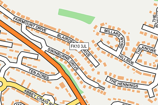 FK10 3JL map - OS OpenMap – Local (Ordnance Survey)