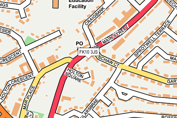 FK10 3JS map - OS OpenMap – Local (Ordnance Survey)