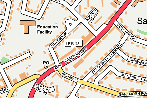 FK10 3JT map - OS OpenMap – Local (Ordnance Survey)