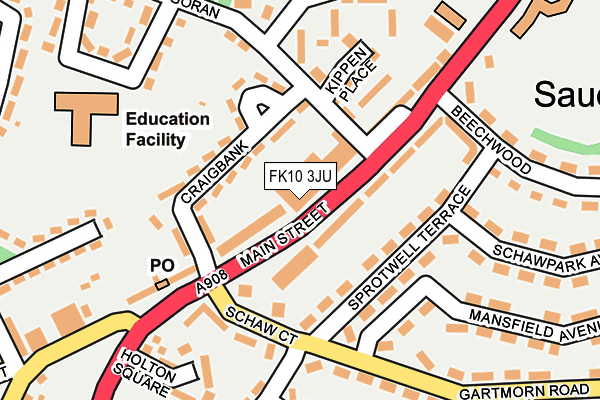 FK10 3JU map - OS OpenMap – Local (Ordnance Survey)