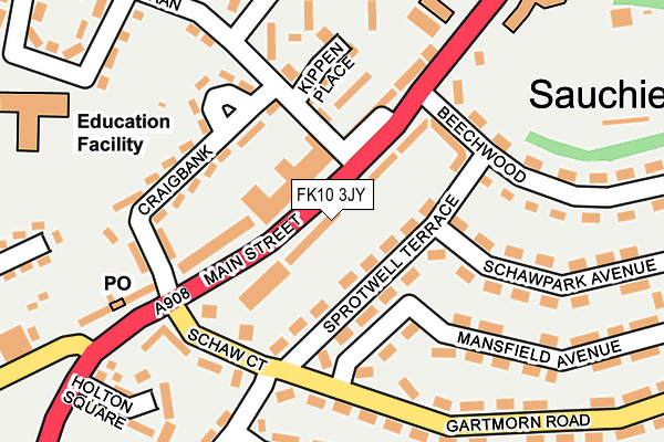 FK10 3JY map - OS OpenMap – Local (Ordnance Survey)