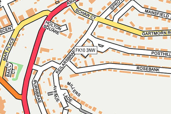 FK10 3NW map - OS OpenMap – Local (Ordnance Survey)