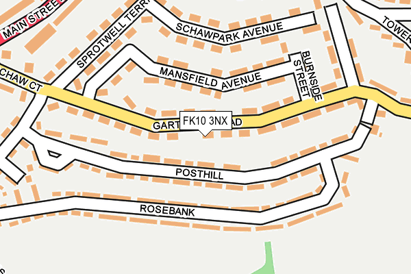 FK10 3NX map - OS OpenMap – Local (Ordnance Survey)