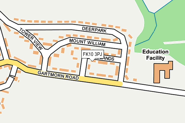 FK10 3PJ map - OS OpenMap – Local (Ordnance Survey)