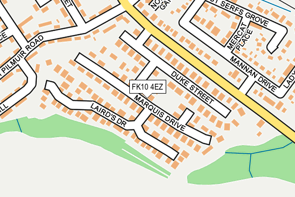 FK10 4EZ map - OS OpenMap – Local (Ordnance Survey)