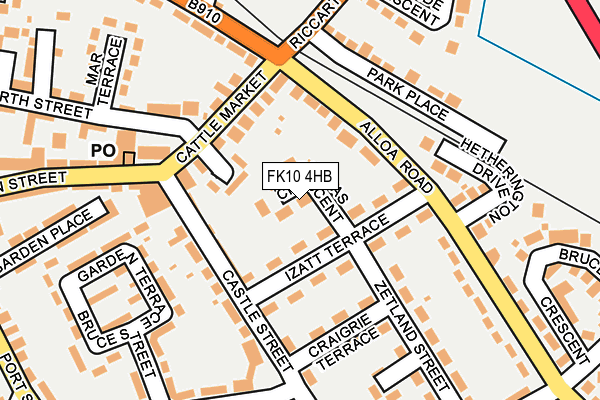 FK10 4HB map - OS OpenMap – Local (Ordnance Survey)