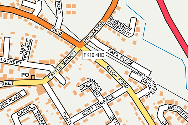 FK10 4HD map - OS OpenMap – Local (Ordnance Survey)