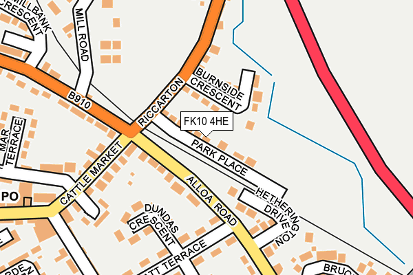 FK10 4HE map - OS OpenMap – Local (Ordnance Survey)