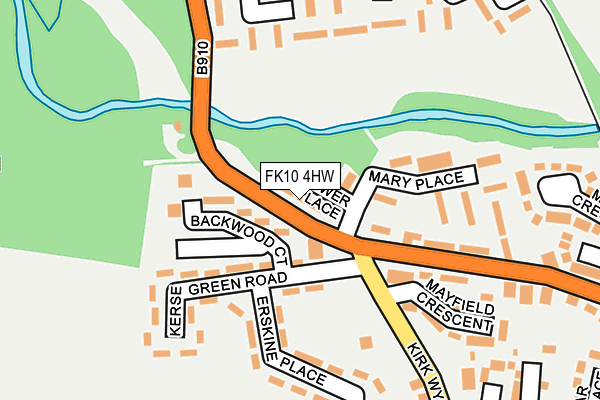 FK10 4HW map - OS OpenMap – Local (Ordnance Survey)