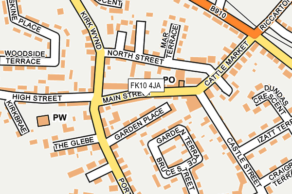 FK10 4JA map - OS OpenMap – Local (Ordnance Survey)