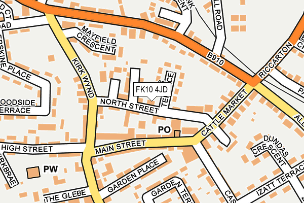 FK10 4JD map - OS OpenMap – Local (Ordnance Survey)