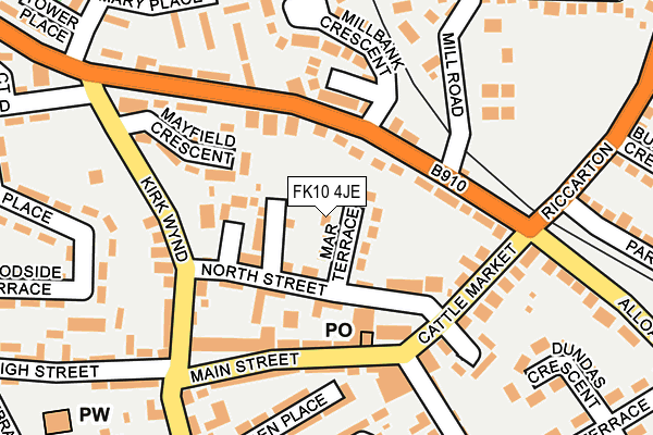 FK10 4JE map - OS OpenMap – Local (Ordnance Survey)