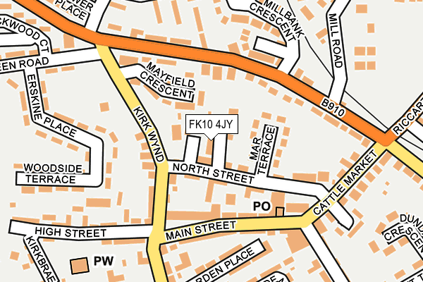 FK10 4JY map - OS OpenMap – Local (Ordnance Survey)