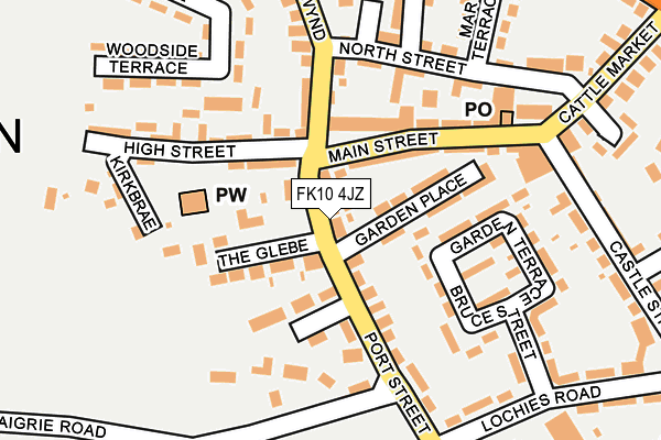 FK10 4JZ map - OS OpenMap – Local (Ordnance Survey)