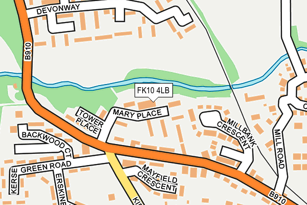 FK10 4LB map - OS OpenMap – Local (Ordnance Survey)