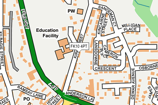 FK10 4PT map - OS OpenMap – Local (Ordnance Survey)