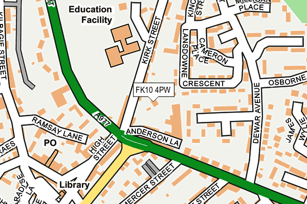FK10 4PW map - OS OpenMap – Local (Ordnance Survey)