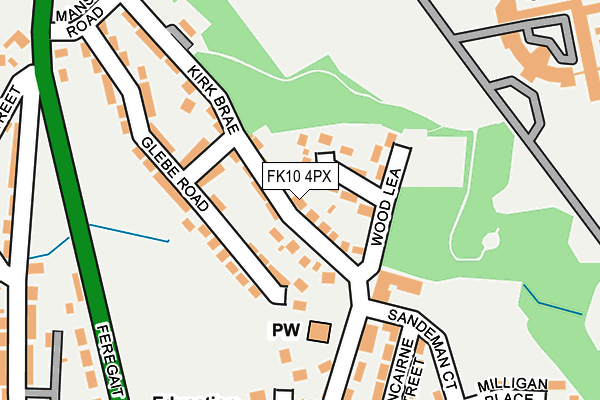 FK10 4PX map - OS OpenMap – Local (Ordnance Survey)