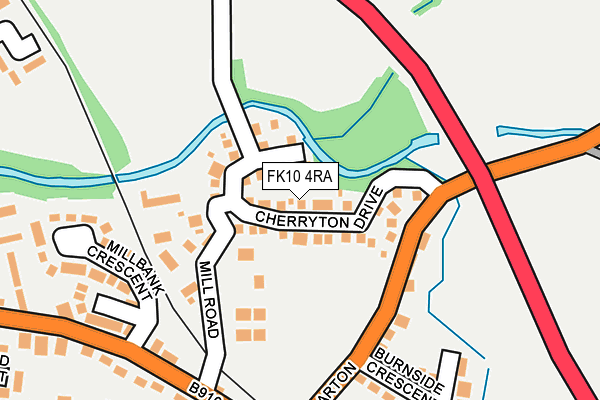 FK10 4RA map - OS OpenMap – Local (Ordnance Survey)
