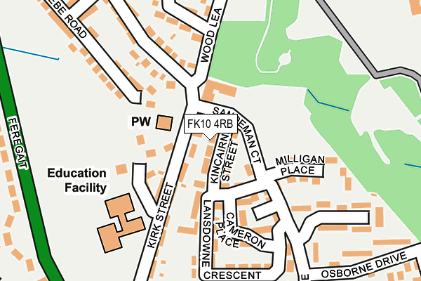 FK10 4RB map - OS OpenMap – Local (Ordnance Survey)
