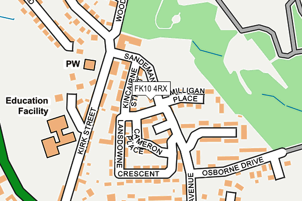 FK10 4RX map - OS OpenMap – Local (Ordnance Survey)