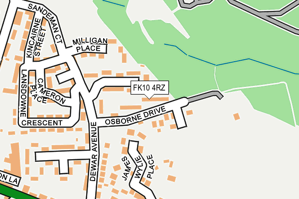 FK10 4RZ map - OS OpenMap – Local (Ordnance Survey)