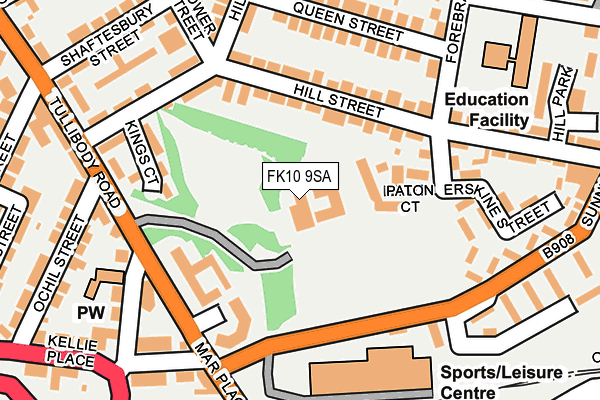 FK10 9SA map - OS OpenMap – Local (Ordnance Survey)