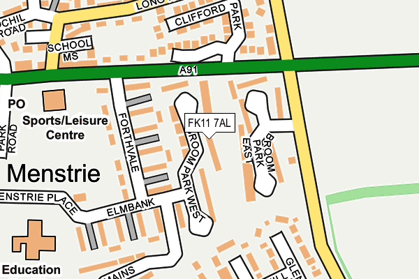 FK11 7AL map - OS OpenMap – Local (Ordnance Survey)