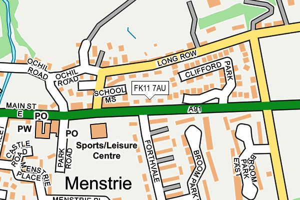 FK11 7AU map - OS OpenMap – Local (Ordnance Survey)