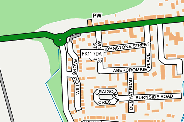 FK11 7DA map - OS OpenMap – Local (Ordnance Survey)