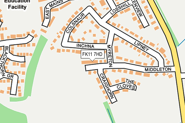 FK11 7HD map - OS OpenMap – Local (Ordnance Survey)