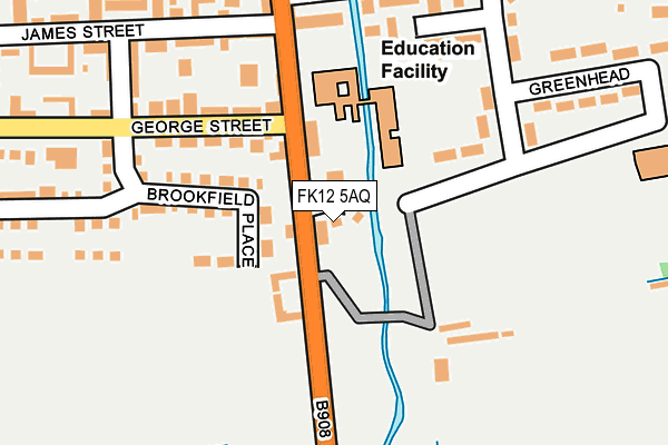 FK12 5AQ map - OS OpenMap – Local (Ordnance Survey)